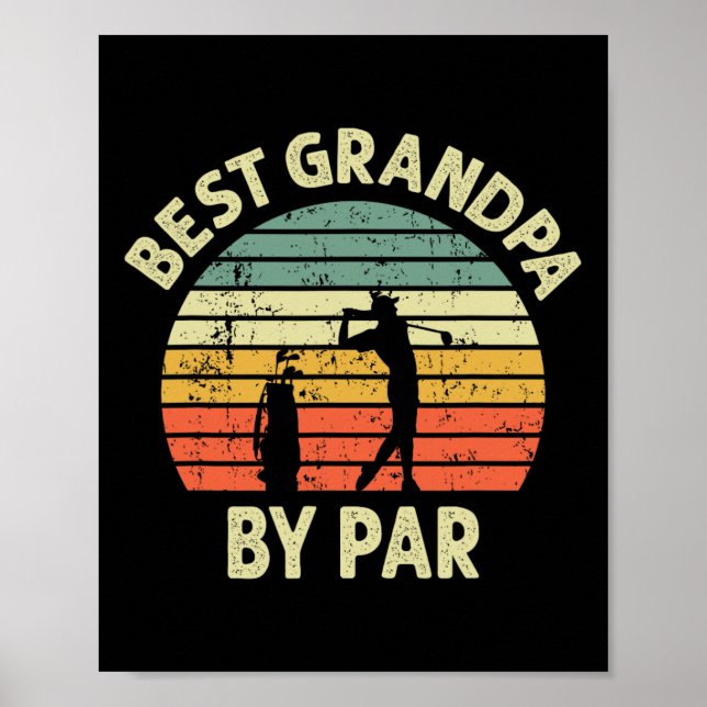 Bästa farfar av Par Golf Golfare Golfande farfar Poster (Framsidan)