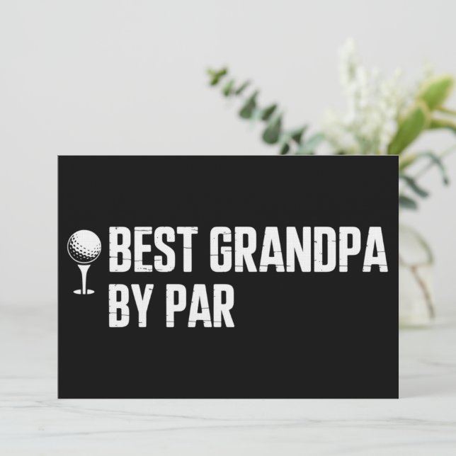Bästa farfar av Par Golfpresent Humor Sarcasm Roli Inbjudningar (Stående Fram)