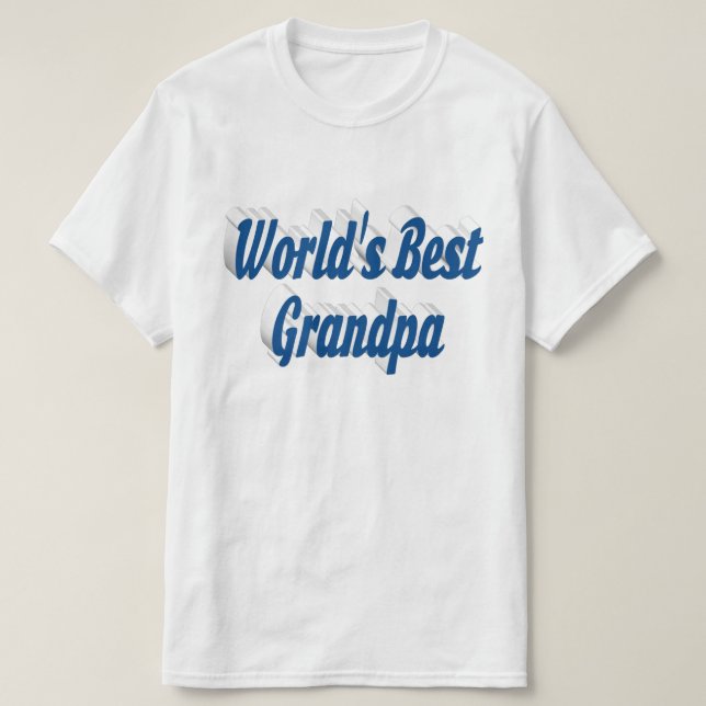 Bästa farfar - blått t shirt (Design framsida)