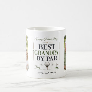 Bästa farfar By Par Sagegrön golf två foto Kaffemugg