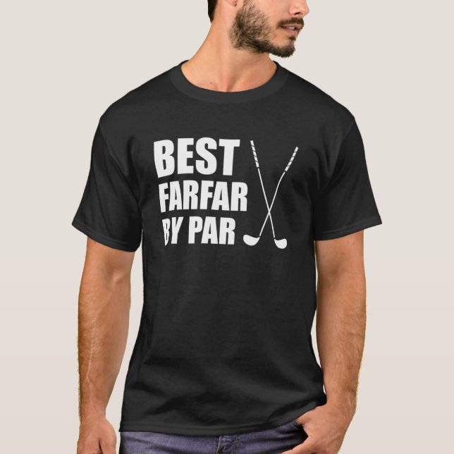 Bästa Farfar by Par Swedish Grandpa Golfer Pun T Shirt (Framsida)