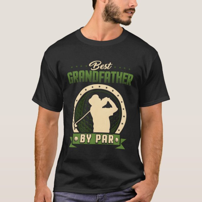 Bästa farfar efter Par Golf Golfer T Shirt (Framsida)
