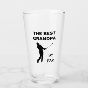 Bästa farfar efter Par Golf Granddad Golfer Pun Glaskopp