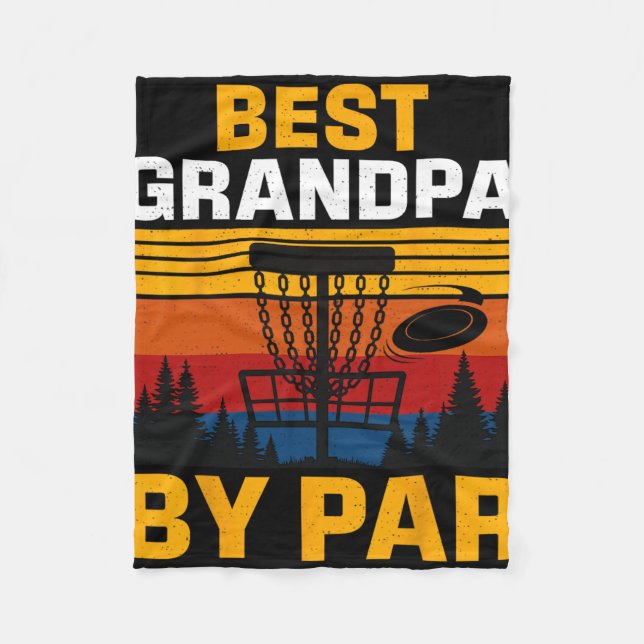 Bästa farfar enligt Par Disc Golf-spelare Fleecefilt (Framsidan)