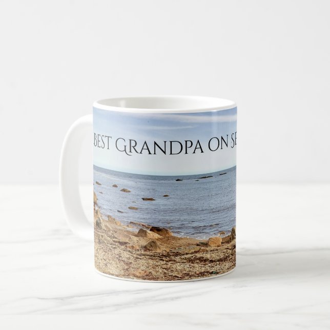 Bästa farfar Foto av Atlantkustens kustnära hav Kaffemugg (Framsida vänster)