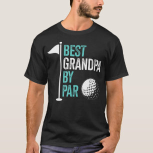 Bästa farfar genom par för golf fadersdag födelsed t shirt