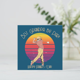 Bästa farfar genom Par Golf Fars dag-design Julkort