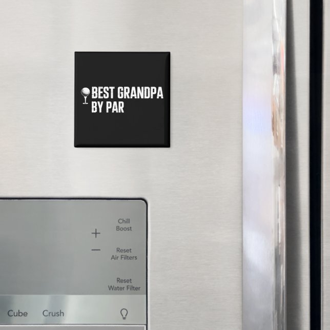 Bästa farfar genom Par Golfpresent Humor Sarcasm R Magnet (In Situ (Fridge))