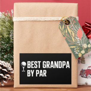 Bästa farfar genom par golfpresent humor sarkasm r rektangulärt klistermärke