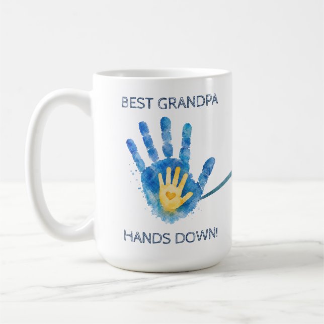 Bästa farfar genom tiderna fadersdagspresent kaffemugg (Vänster)