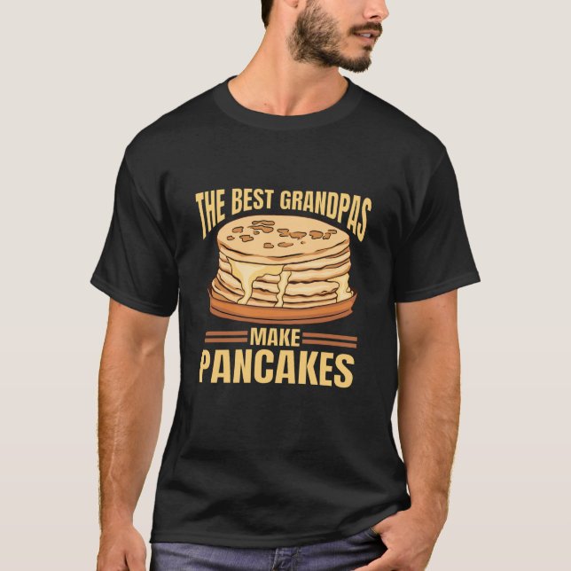 Bästa farfar gör pancakes Pancake Maker Food T Shirt (Framsida)