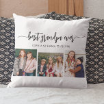 Bästa farfar Grandchildren Photo Collage Kudde<br><div class="desc">Fira din morfar med "Best Grandpa Grandchildren Photo Collage Dekorativ kudde". Den här personligen har ett vackert ordnat kollage av omhuldade foton, som fångar speciella ögonblick med sina barnbarn. Den är gjord av högkvalitativa material och tillför en snyggt och känslosam beröring till vilket utrymme som helst, perfekt för att visa...</div>