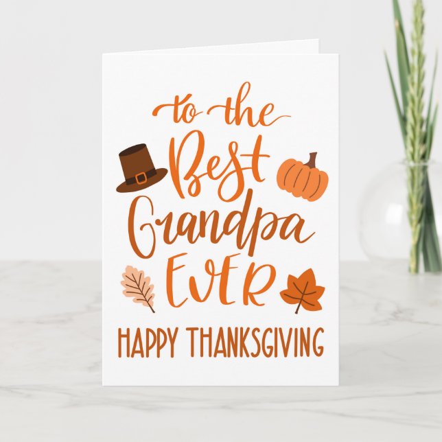 Bästa farfar, hela Thanksgivingen i Orangen Kort (Framsida)