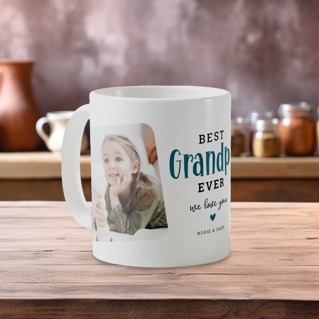 Bästa FARFAR Någonsin 2 Foto Söt Present Kaffemugg (Skapare uppladdad)