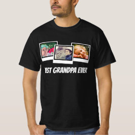 Bästa farfar någonsin, 3-fotoögonblicksbild Ramar T Shirt