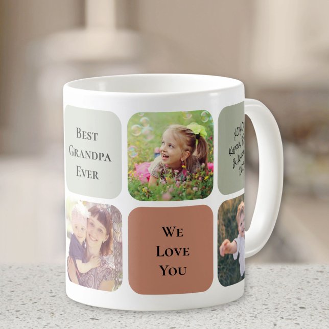 Bästa farfar någonsin 5 foton kaffemugg (Skapare uppladdad)