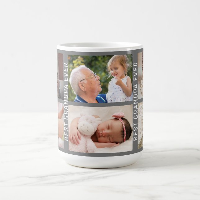 Bästa farfar någonsin 6 Photo Anpassningsbar Colla Kaffemugg (Center)