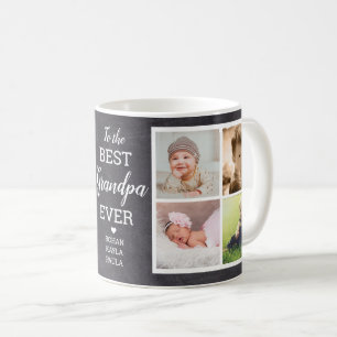 Bästa farfar någonsin 8 Photo Collage-Personlig Kaffemugg