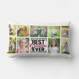 Bästa farfar någonsin 9 familjefotocollage lumbarkudde