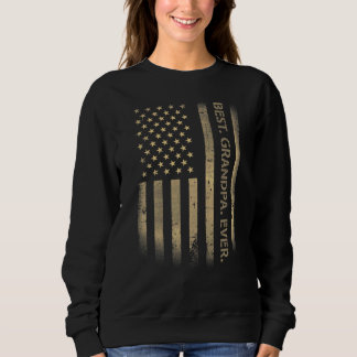Bästa farfar någonsin Amerikanska USA Grunge Flagg T Shirt