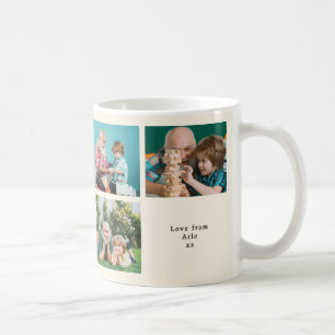 Bästa farfar någonsin Anpassad fotokollage Retro k Kaffemugg