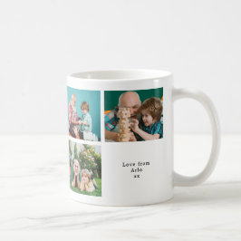 Bästa farfar någonsin Anpassad fotokollage Vit Kaffemugg