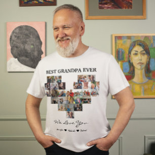Bästa farfar någonsin Anpassade foton Barnbarns na T Shirt