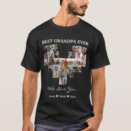 Bästa farfar någonsin Anpassade foton barnbarnsnam T Shirt