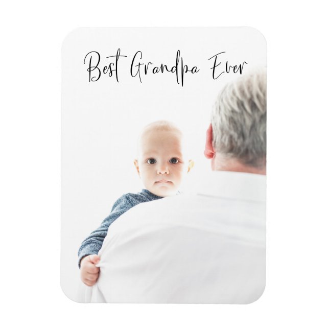 Bästa farfar någonsin-Anpassningsbar Fotoskript Mo Magnet (Vertikal)