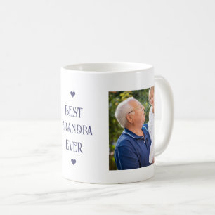Bästa farfar, någonsin blå Modern Two Photo Kaffemugg