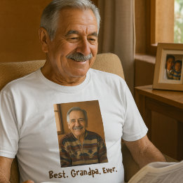 Bästa farfar någonsin-familjfoto t shirt