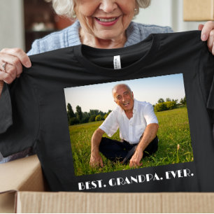 Bästa farfar någonsin-familjfoto t shirt