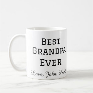 Bästa farfar någonsin farfar ger enkelt namn kaffemugg