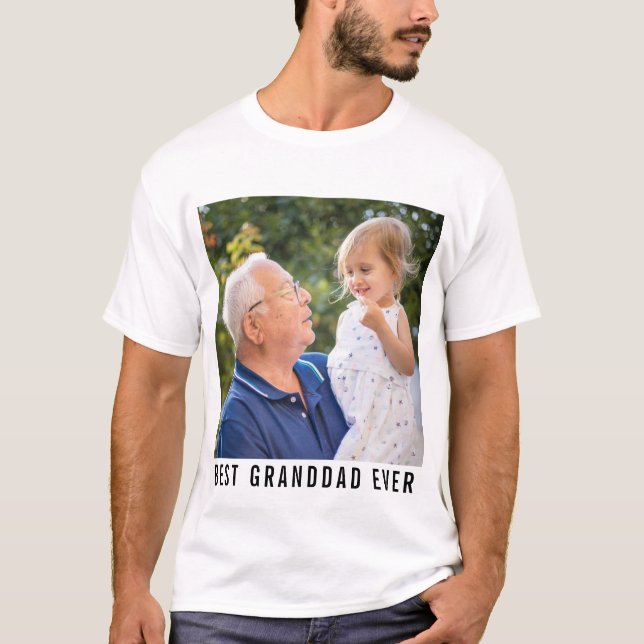 Bästa farfar någonsin farfar och Baby Photo T Shirt (Framsida)