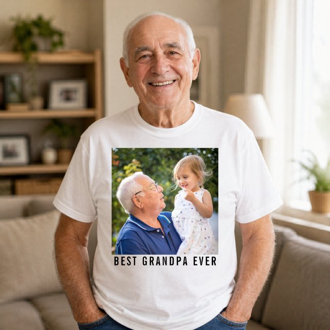 Bästa farfar någonsin Farfar och bebis foto    T Shirt (Skapare uppladdad)