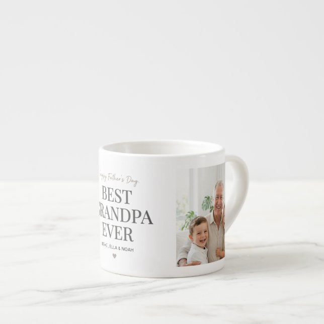 Bästa farfar någonsin Fars dag Flerfotos kopp Espressomugg (Framsida höger)