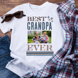 Bästa farfar någonsin Fars dag Photo Collage Gift T Shirt