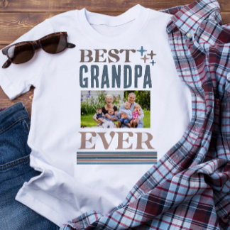 Bästa farfar någonsin Fars dag Photo Collage Gift T Shirt