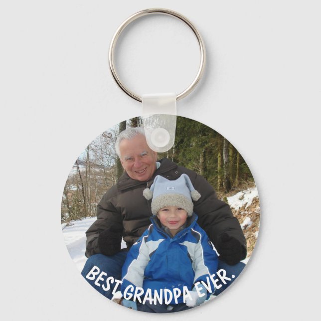 Bästa farfar någonsin, Fars dag-present till farfa Nyckelring (Framsida)