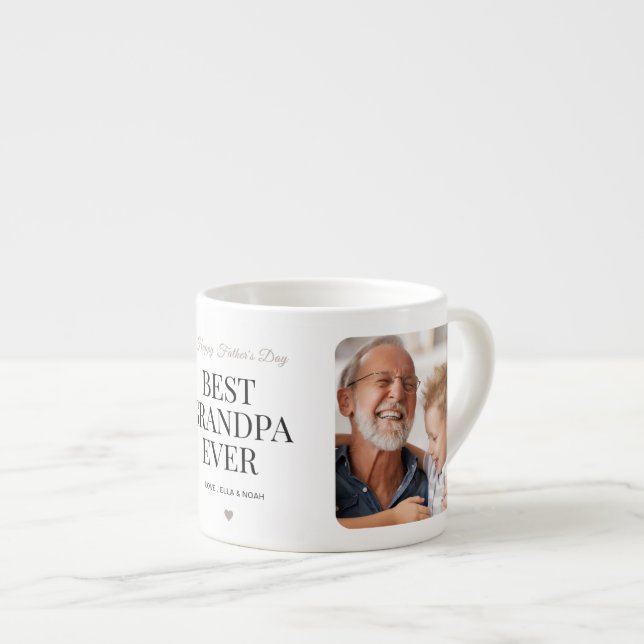 Bästa farfar någonsin Foto Fars dag Espresso Espressomugg (Framsida höger)
