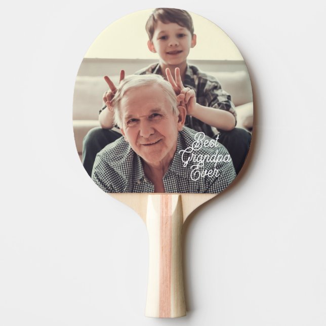 Bästa farfar någonsin Foto Script Anpassad Pingisracket (Framsidan)