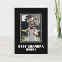 Bästa farfar någonsin-fotokort för Anpassningsbar 