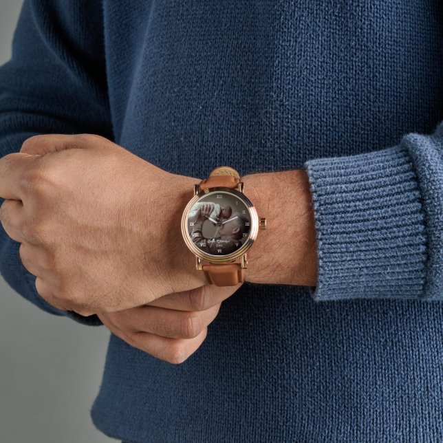 Bästa farfar någonsin-fotot Skapar din egen Anpass Armbandsur (Handled)