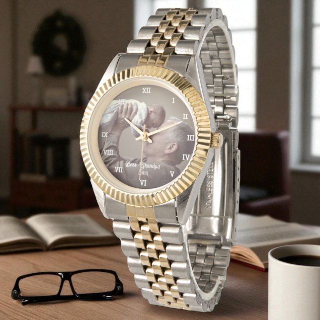 Bästa farfar någonsin-fotot Skapar din egen Anpass Armbandsur (Skapare uppladdad)