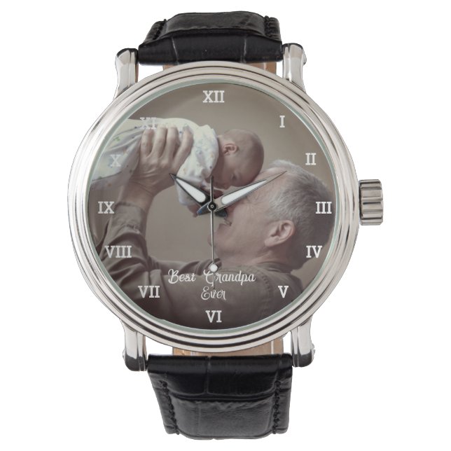 Bästa farfar någonsin-fotot Skapar din egen Anpass Armbandsur (Framsida)