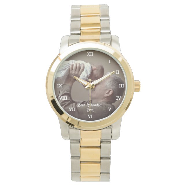 Bästa farfar någonsin-fotot Skapar din egen Anpass Armbandsur (Framsida)