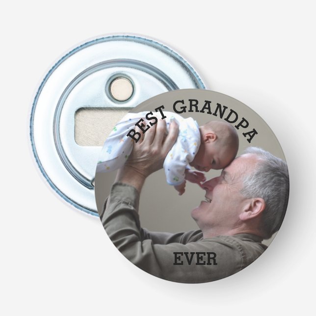 Bästa farfar någonsin-fotot Skapar din egen Anpass Flasköppnare (Framsidan)