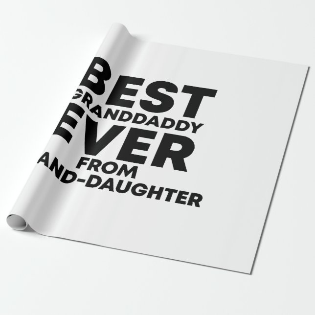 Bästa farfar någonsin från barndotter presentpapper (Utrullad)