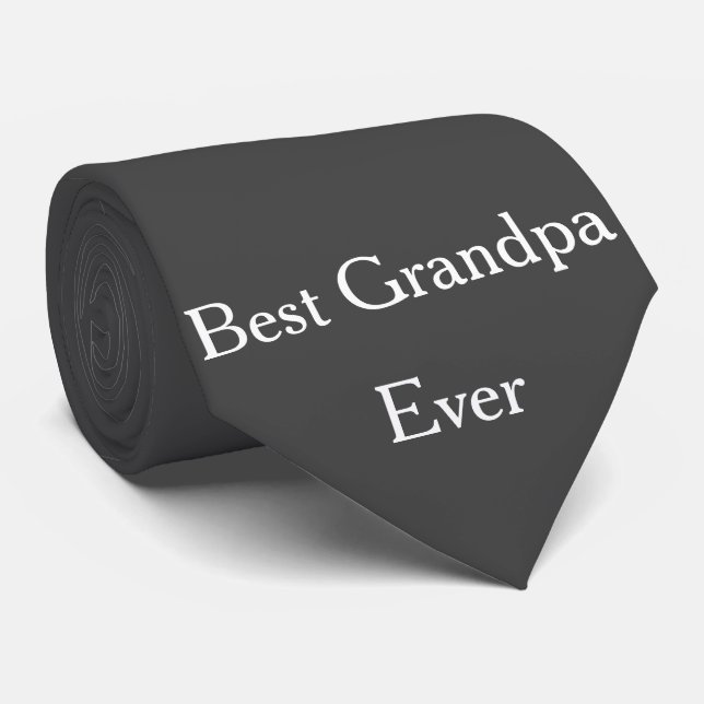 Bästa farfar någonsin Grandfather Mörk Anpassnings Slips (Rullad)