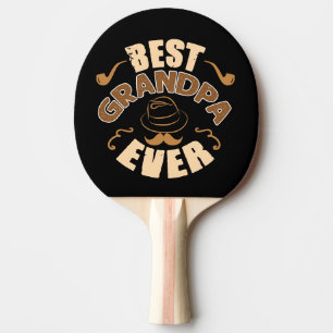 Bästa farfar någonsin - Hat- och Pipe-illustrati Pingisracket